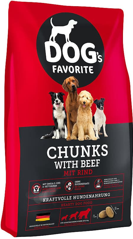 Happy Dog Dog's Favorit Chunks with beef