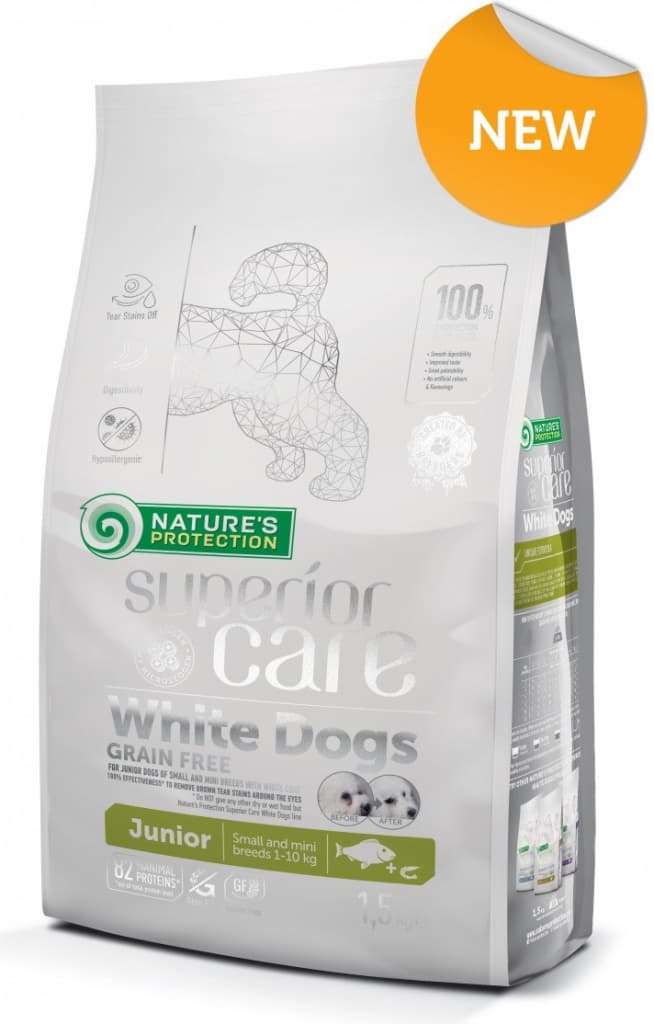 Nature's Protection Superior Care White Dogs Grain Free junior White fish Small & Mini