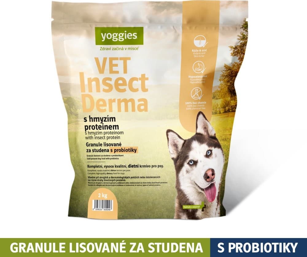 Yoggies VET Insect Derma s hmyzím proteinem