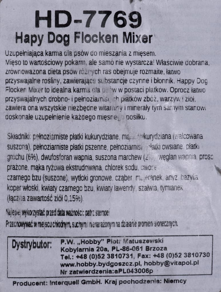 Happy Dog Premium Flocken Mixer