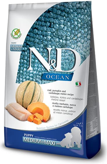 N&D Ocean Grain Free Puppy Medium & Maxi Codfish & Pumpkin & Melon