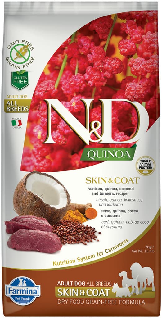 N&D Quinoa Grain Free Skin & Coat Venison & Coconut