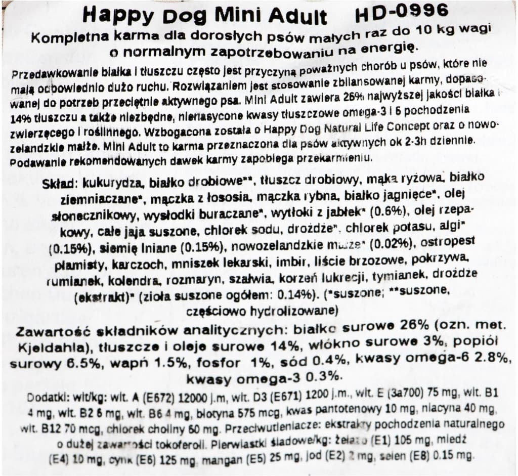 Happy Dog Original Mini Adult