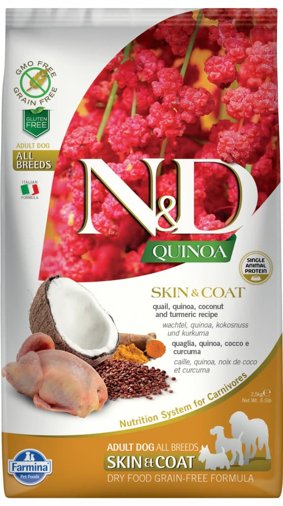 N&D Quinoa Grain Free Skin & Coat Quail & Coconut