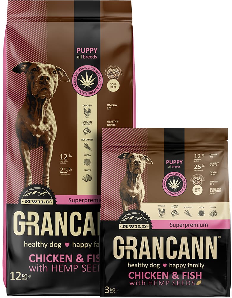 Grancann Chicken & Fish with Hemp Seeds Puppy All Breeds