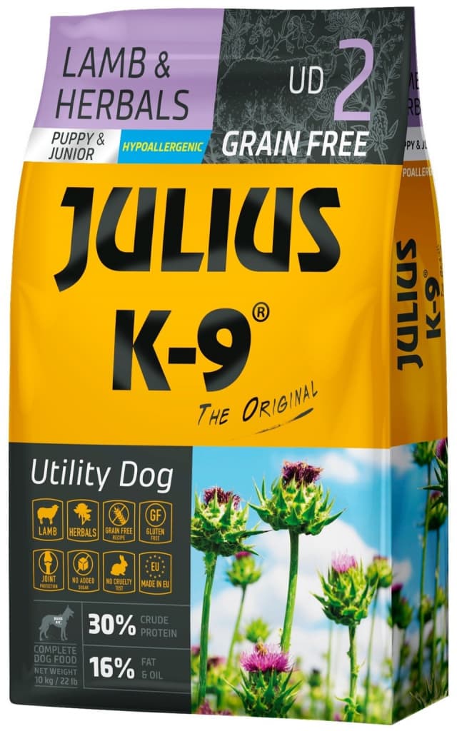 Julius K9 Grain Free Puppy & Junior Utility Lamb & Herbals