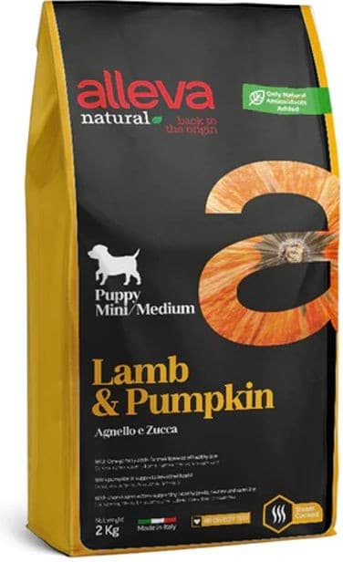 Alleva Natural Puppy Mini & Medium Lamb and Pumpkin