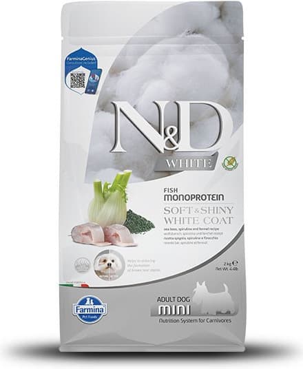 N&D Original White Adult mini sea bass spirulina & fennel