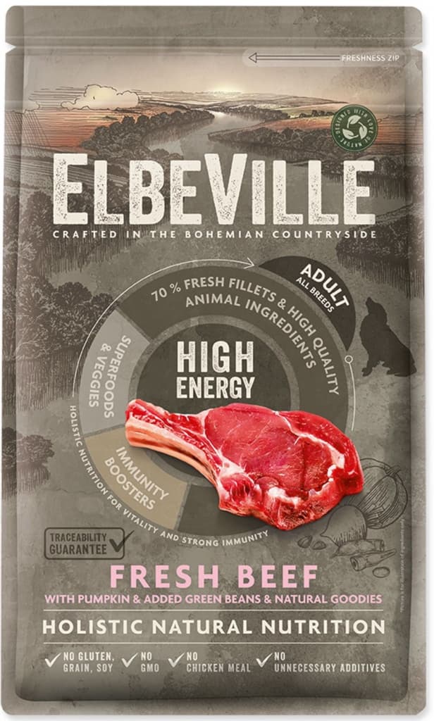Elbeville Adult All Breeds Fresh Beef High Energy