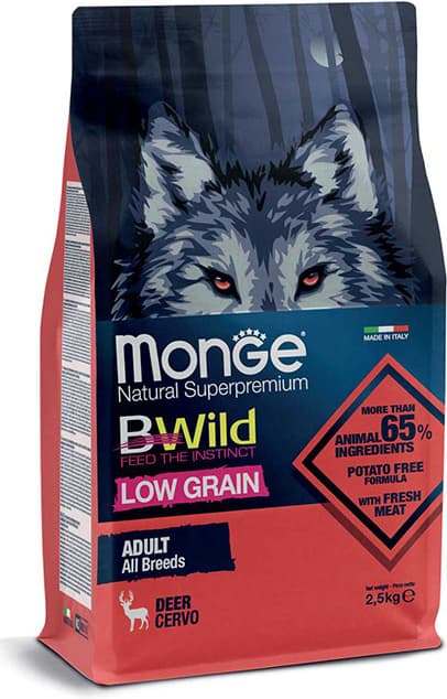 Monge Bwild Low Grain Adult Srnčí