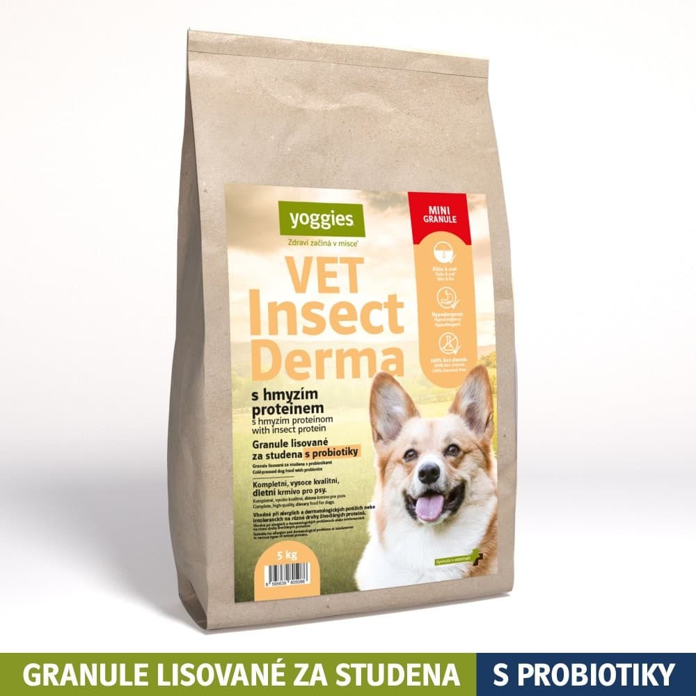 Yoggies VET Insect Derma s hmyzím proteinem mini