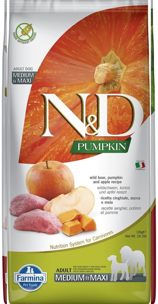 N&D Pumpkin Grain Free Adult Medium & Maxi Boar & Apple