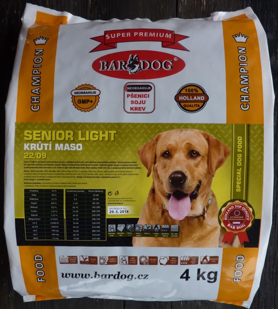 Bardog Super Premium Senior Light Krůtí maso 22/09