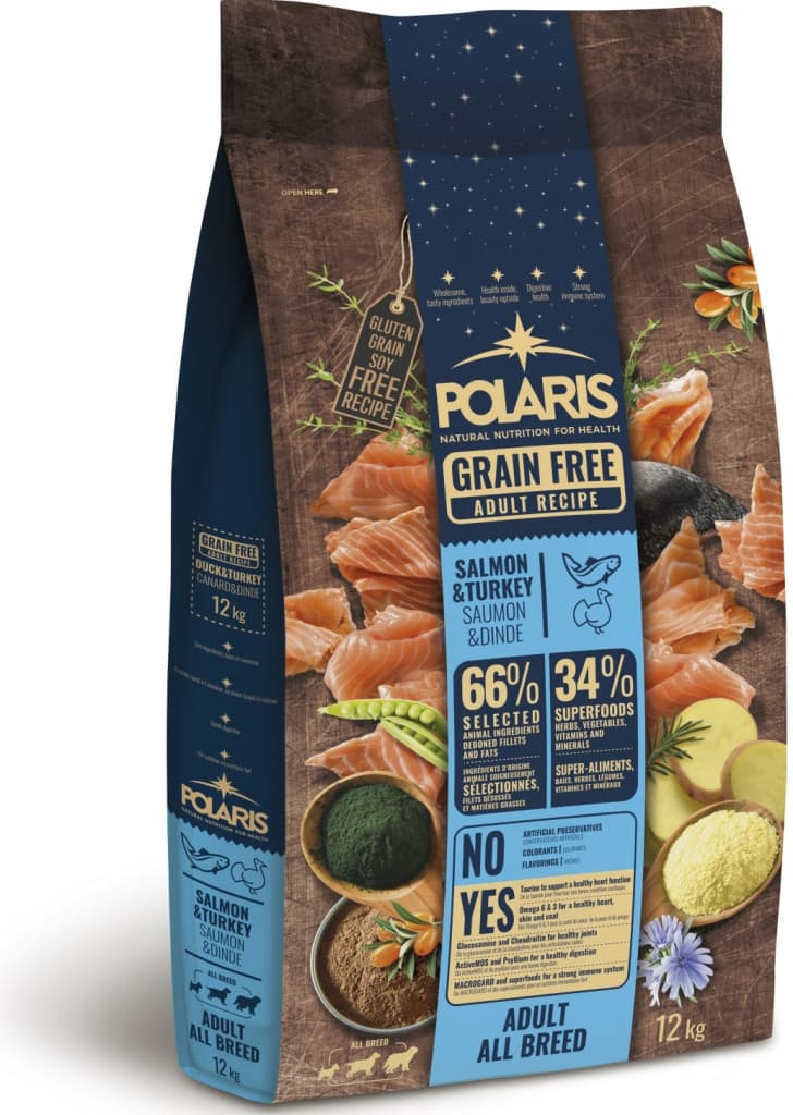 Polaris Grain Free Adult s lososem a krůtím