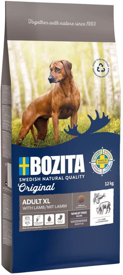 Bozita Original Adult XL s jehněčím bez pšenice