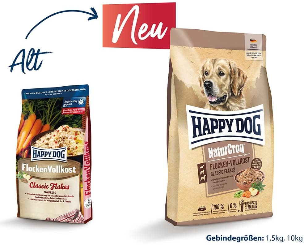 Happy Dog NaturCroq Flocken Vollkost