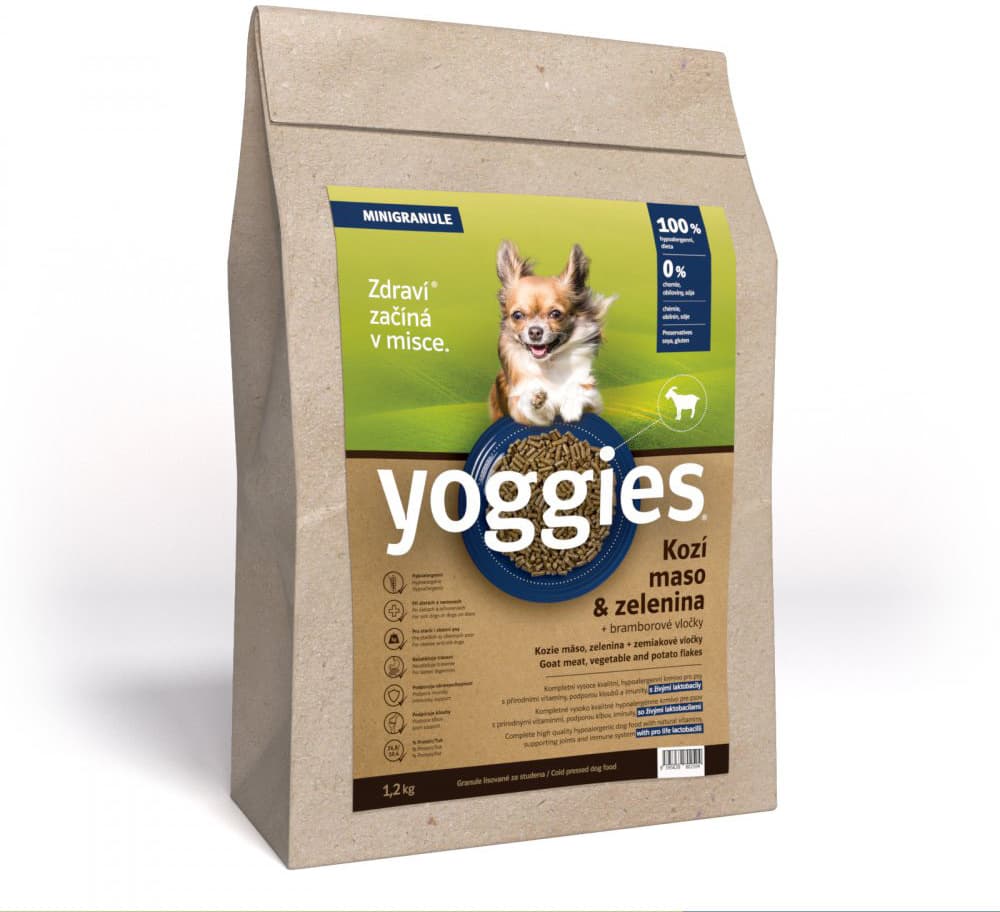 Yoggies Original hypoalergenní mini Kozí maso & zelenina