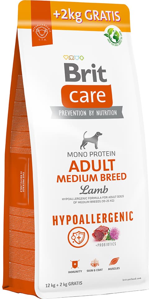 Brit Care Hypoallergenic Adult Medium Breed Lamb