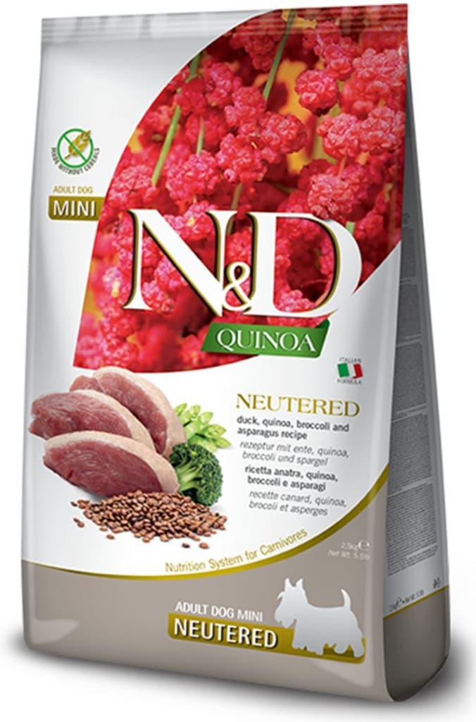 N&D Quinoa Grain Free Adult Mini Neutered Duck & Broccoli & Asparagus