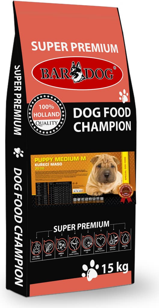 Bardog Super Premium Puppy Medium Kuřecí maso 30/20