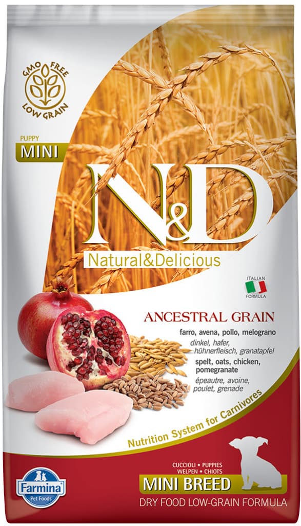N&D Ancestral Grain Low Grain Puppy Mini Chicken & Pomegranate