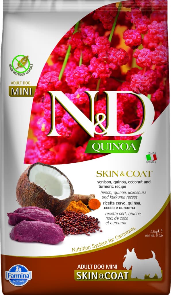 N&D Quinoa Grain Free Skin & Coat Venison & Coconut Adult Mini