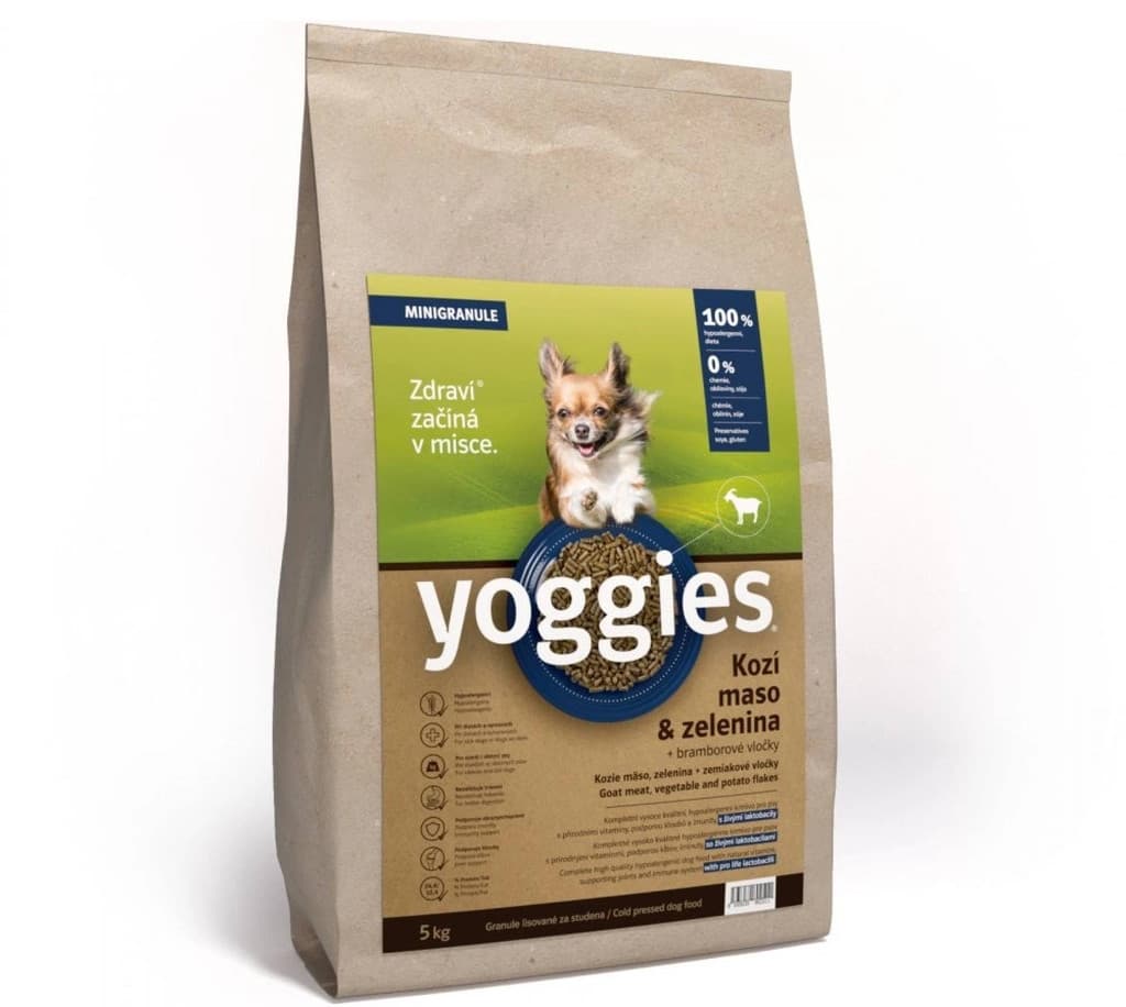 Yoggies Original hypoalergenní mini Kozí maso & zelenina