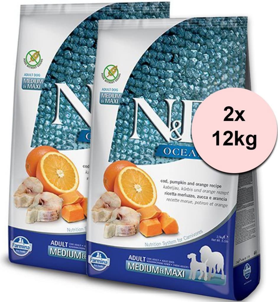 N&D Ocean Low Grain Adult Medium & Maxi Codfish & Orange