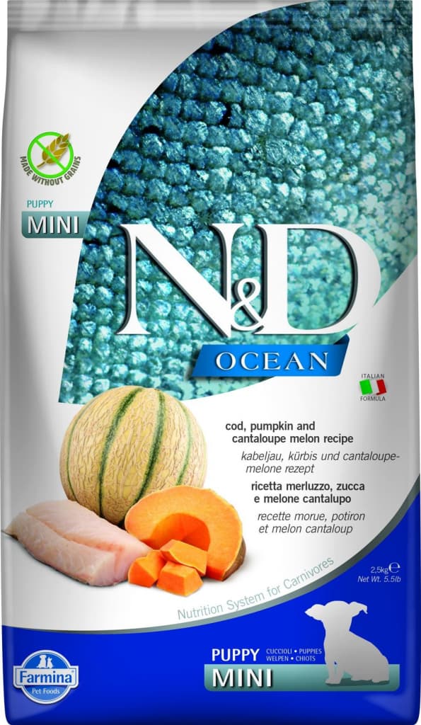 N&D Ocean Grain Free Puppy Mini Codfish & & Melon