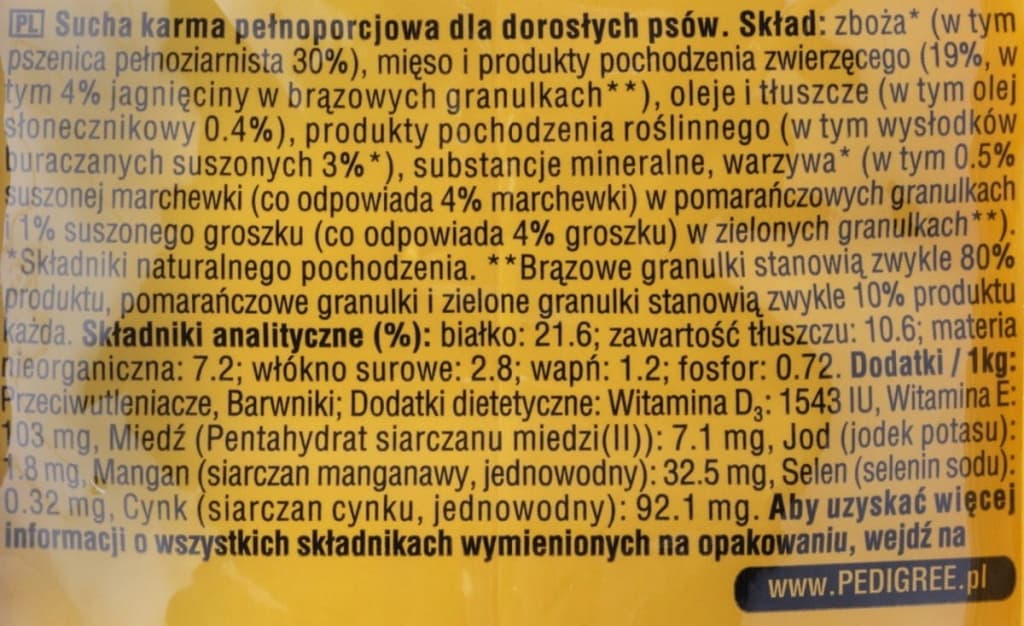 Pedigree Original Adult Professional jehněčí