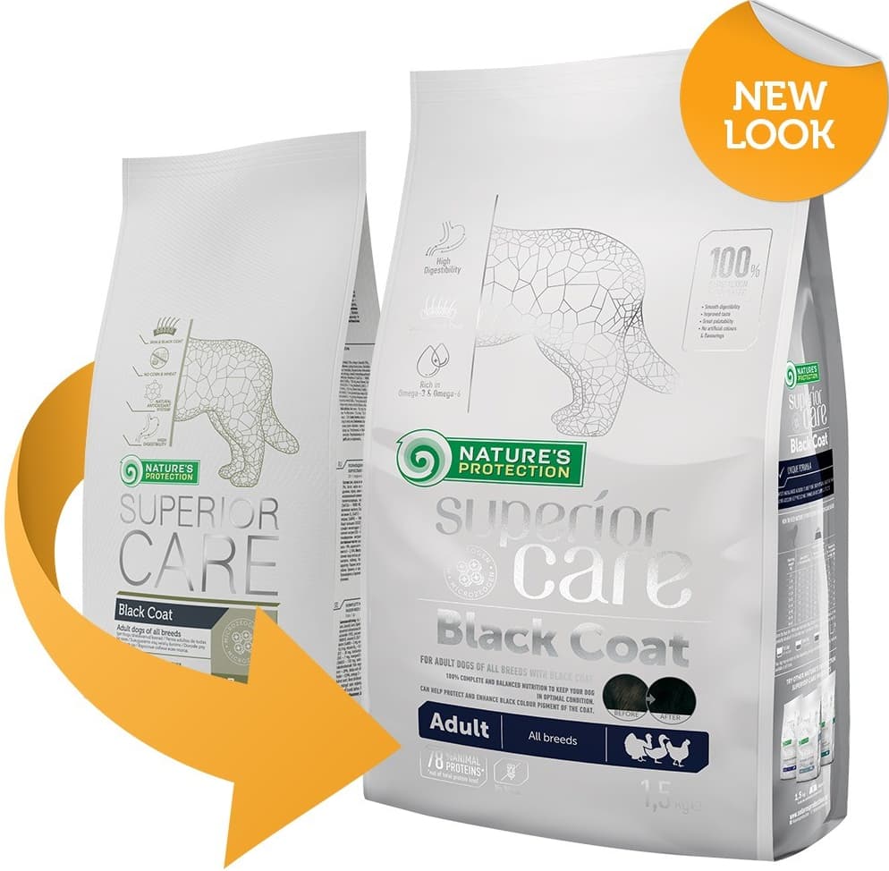 Nature's Protection Superior Care Black Coat Adult