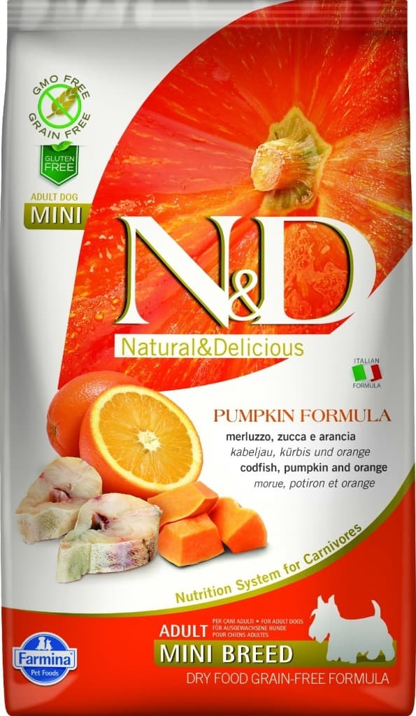 N&D Pumpkin Grain Free Adult Mini Codfish & Orange