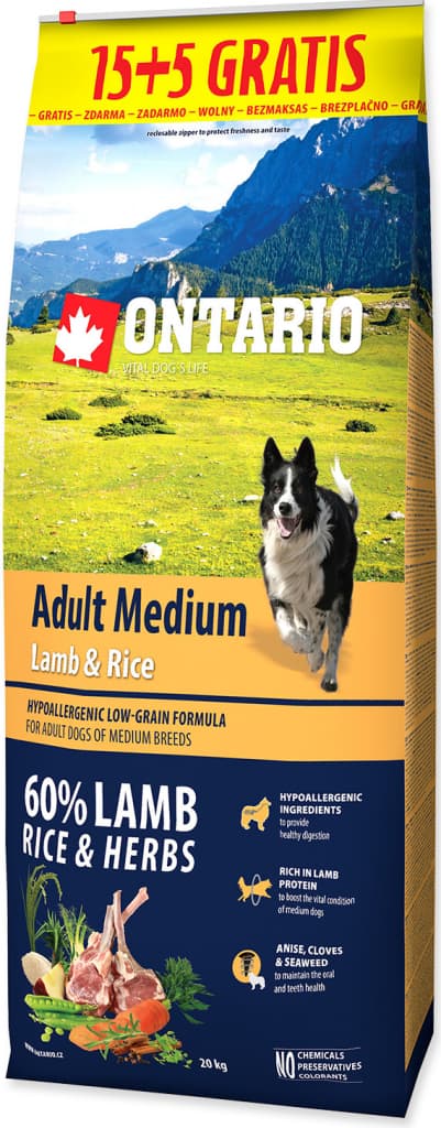 Ontario Adult Medium Lamb & Rice
