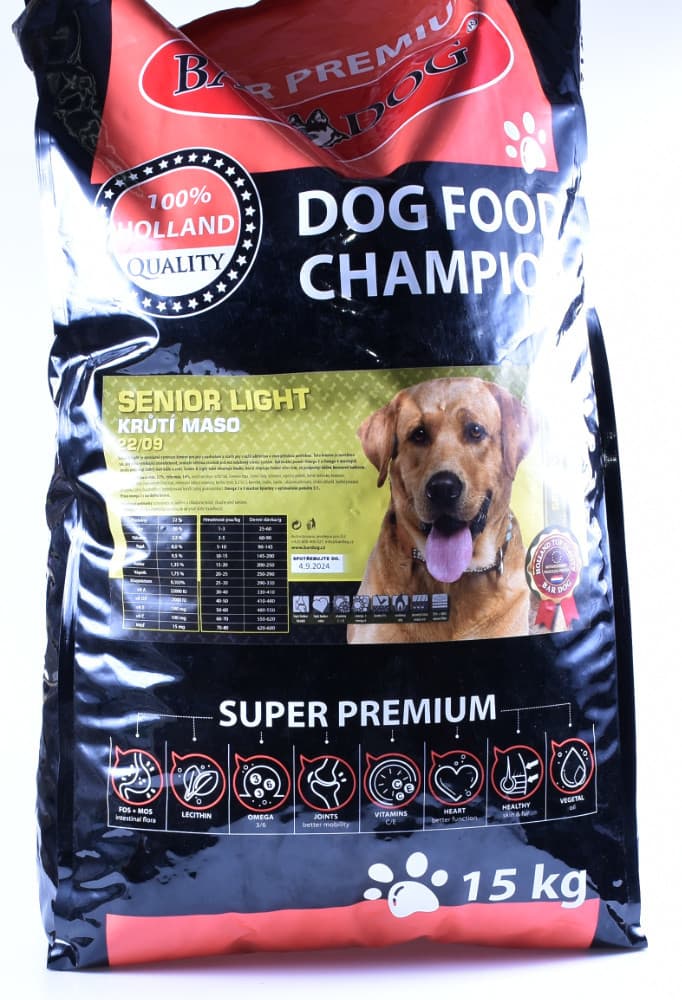 Bardog Super Premium Senior Light Krůtí maso 22/09
