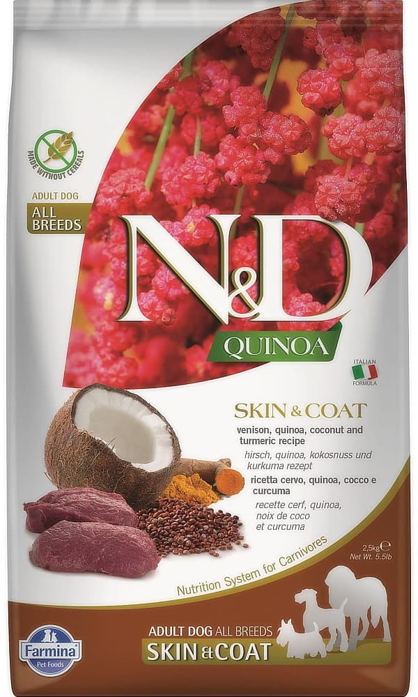 N&D Quinoa Grain Free Skin & Coat Venison & Coconut