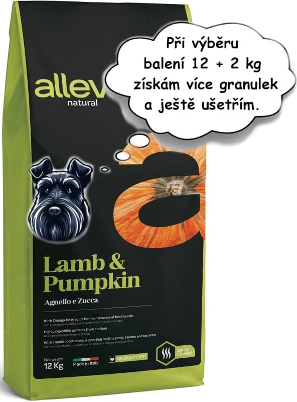 Alleva Natural Adult Medium / Maxi Lamb and Pumpkin