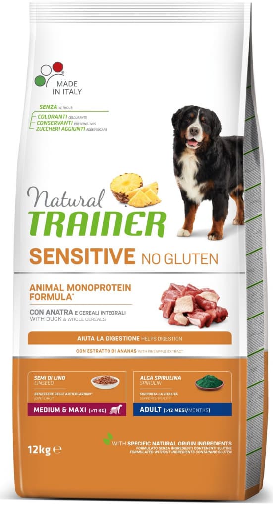 Trainer Natural Sensitive No Gluten Adult Medium & Maxi Kachna