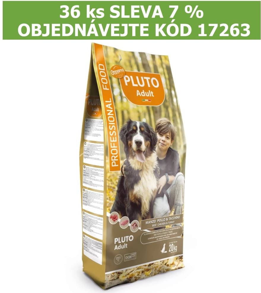 Pluto pro dospělé psy hovězí kuře krůta