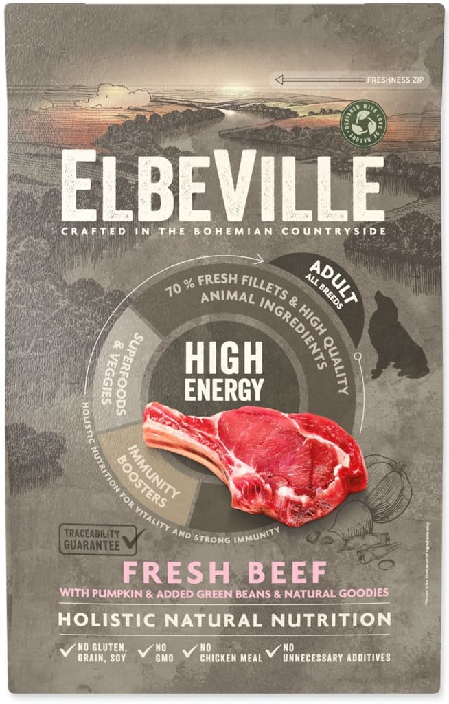 Elbeville Adult All Breeds Fresh Beef High Energy