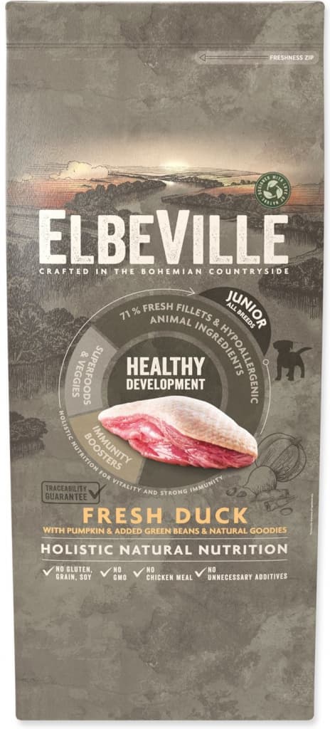 Elbeville Puppy and Junior All Breeds Fresh Duck Healthy Development