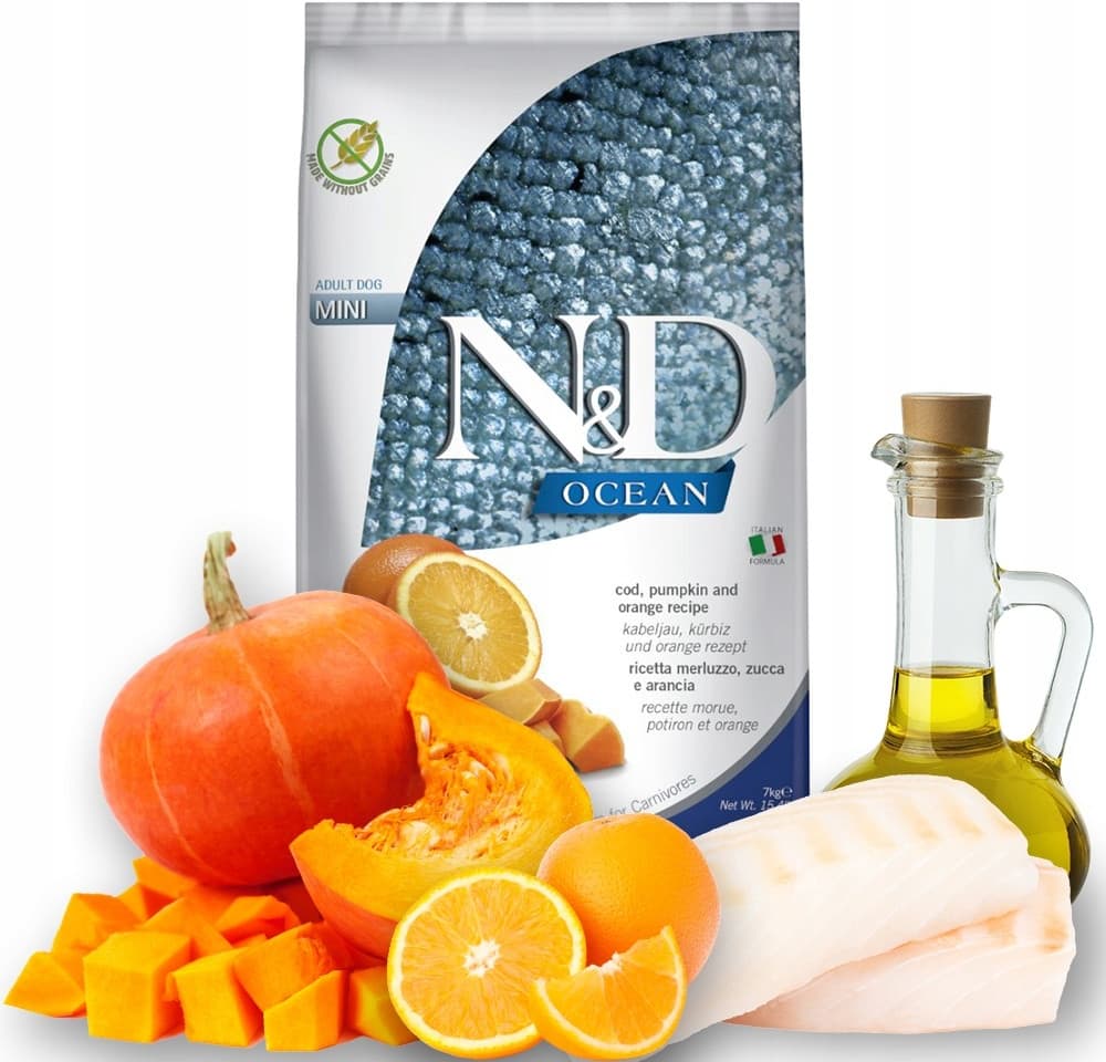 N&D Ocean Grain Free Adult Mini Codfish, & Orange