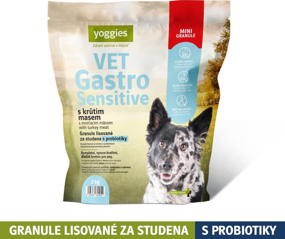 Yoggies VET Gastro Sensitive s krůtím masem mini